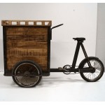 Volt έπιπλο μπαρ από ανακυκλωμένο ξύλο πάνω σε διακοσμητικό ποδήλατο 190x80x140 εκ
