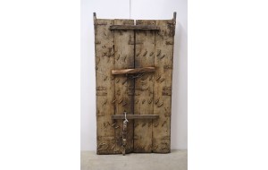 Διακοσμητική vintage πόρτα από ξύλο και μέταλλο 112x19x205 εκ