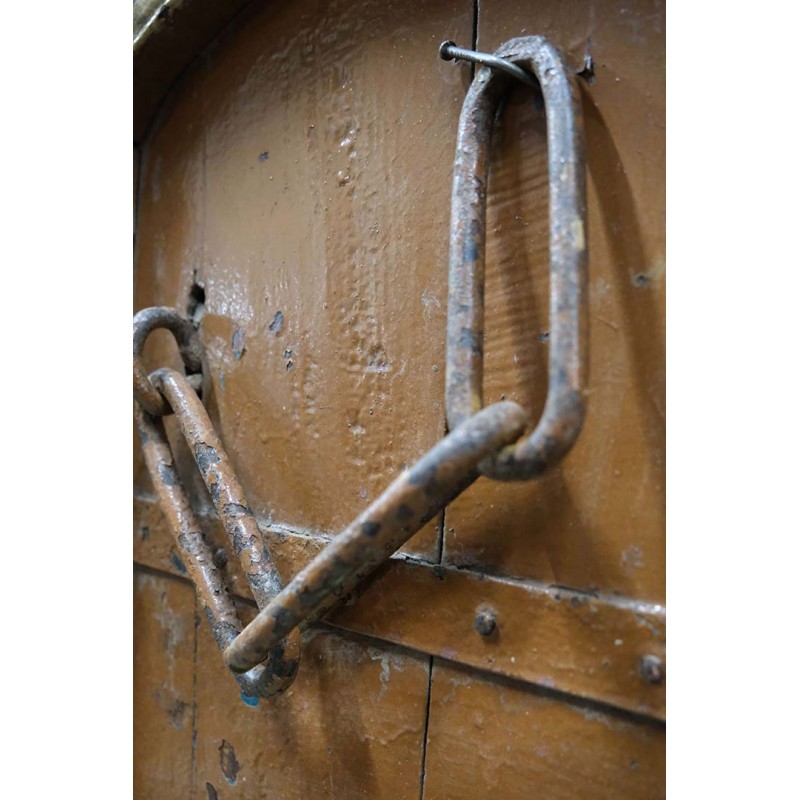 Διακοσμητική vintage διπλή πόρτα από ξύλο και μέταλλο 120x11x187 εκ