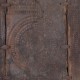Διακοσμητική ξύλινη vintage πόρτα με χειροποίητα σκαλιστά σχέδια σε φυσική απόχρωση 94x6x150 εκ