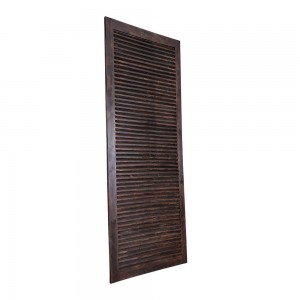 Διακοσμητικό ξύλινο αντικέ παραθυρόφυλλο σε φυσική απόχρωση 121x2,5x278 εκ