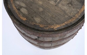 Whiskey barrel ξύλινο βοηθητικό τραπεζάκι σαλονιού με σχήμα βαρελιού σε φυσική απόχρωση 62x88 εκ