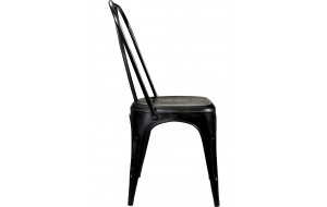 Lining μεταλλική καρέκλα σε μαύρο χρώμα 50x41x95 εκ