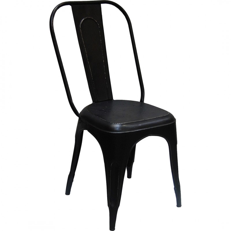 Lining μεταλλική καρέκλα σε μαύρο χρώμα 50x41x95 εκ
