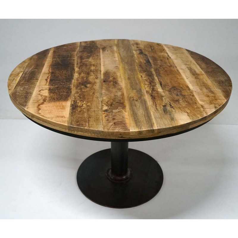 Jack στρογγυλό ξύλινο τραπέζι σε φυσική απόχρωση 120x75 εκ