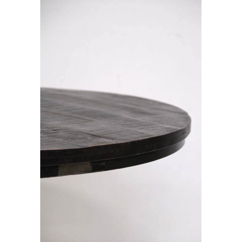Jack στρογγυλό ξύλινο τραπέζι σε μαύρο χρώμα 120x75 εκ