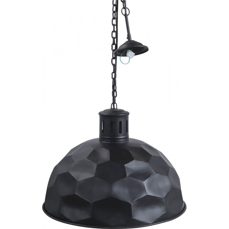 Donatello μεταλλικό στρογγυλό μονόφωτο φωτιστικό οροφής σε μαύρο ματ χρώμα 52x38 εκ