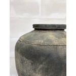 Κεραμικό διακοσμητικό ανθοδοχείο με διχρωμία γαλάζιας και γκρι απόχρωσης 80x140 εκ