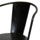 Living καρέκλα με μπράτσα σε μαύρο αντικέ χρώμα 47x54x80 εκ