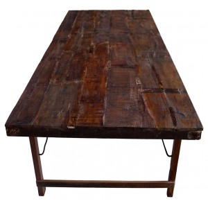 Kuta τραπέζι από ανακυκλωμένο ξύλο σε φυσική απόχρωση 250x100x76 εκ