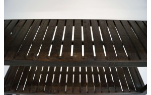 Franklyn ραφιέρα από ανακυκλωμένο ξύλο σε μαύρη απόχρωση με πέντε επίπεδα 92x29x168 εκ