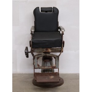 Barber Shop μεταλλική αυθεντική vintage καρέκλα από κομμώτηριο της Ινδίας 60x80x113 εκ