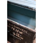 Αυθεντικό διακοσμητικό μπαούλο αποθήκευσης από την Ινδία σε μαύρη απόχρωση 90x60x50 εκ