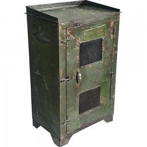 Μεταλλικό rustic ντουλάπι σε πράσινη απόχρωση 50x36x82 εκ
