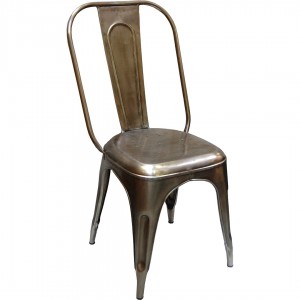 Living μεταλλική καρέκλα σε ασημί χρώμα 51x41x95 εκ