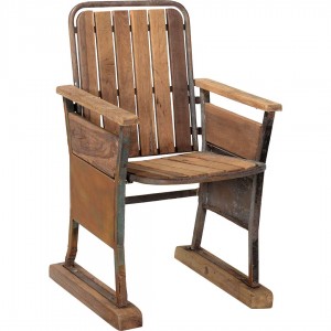 Bollywood Chair αυθεντική ξύλινη καρέκλα Ινδικού κινηματογράφου σε φυσική απόχρωση 53x46x81 εκ