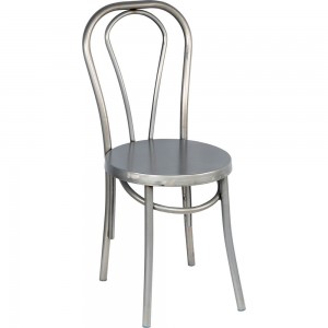 Loke μεταλλική καρέκλα σε ασημί απόχρωση 37x48x96 εκ
