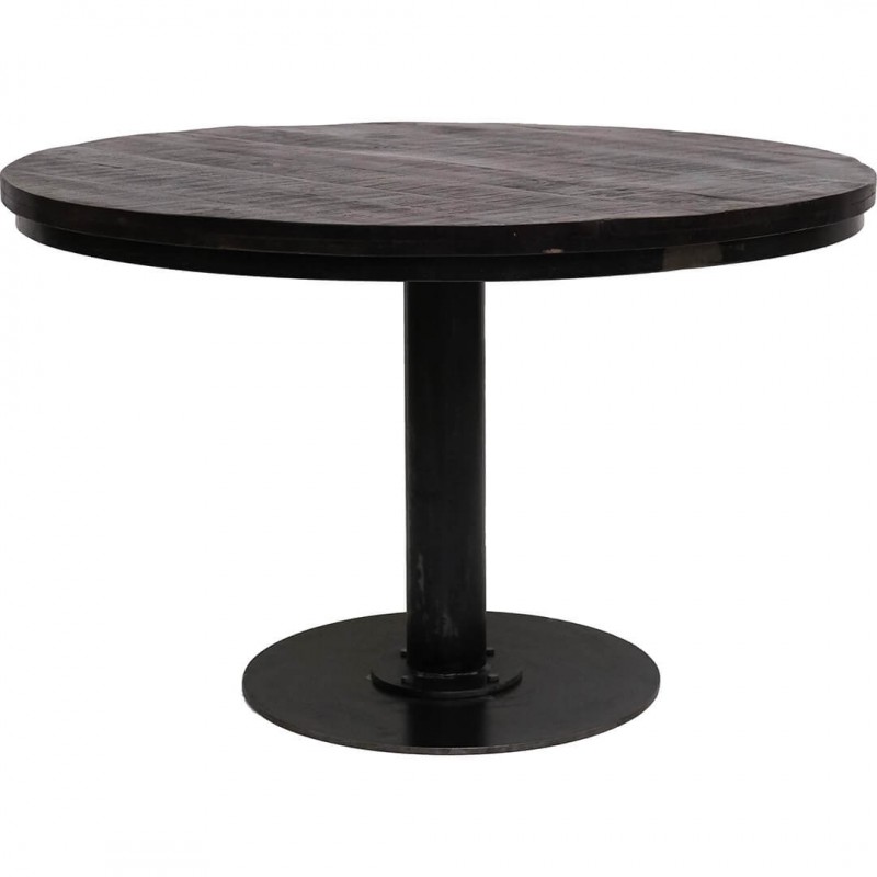 Jack στρογγυλό ξύλινο τραπέζι σε μαύρο χρώμα 120x75 εκ