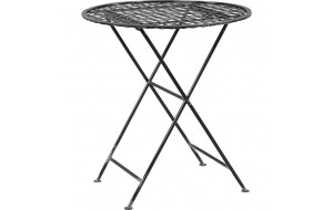 Williamsburg μεταλλικό στρογγυλό τραπέζι bistro σε μαύρη απόχρωση 70x75 εκ