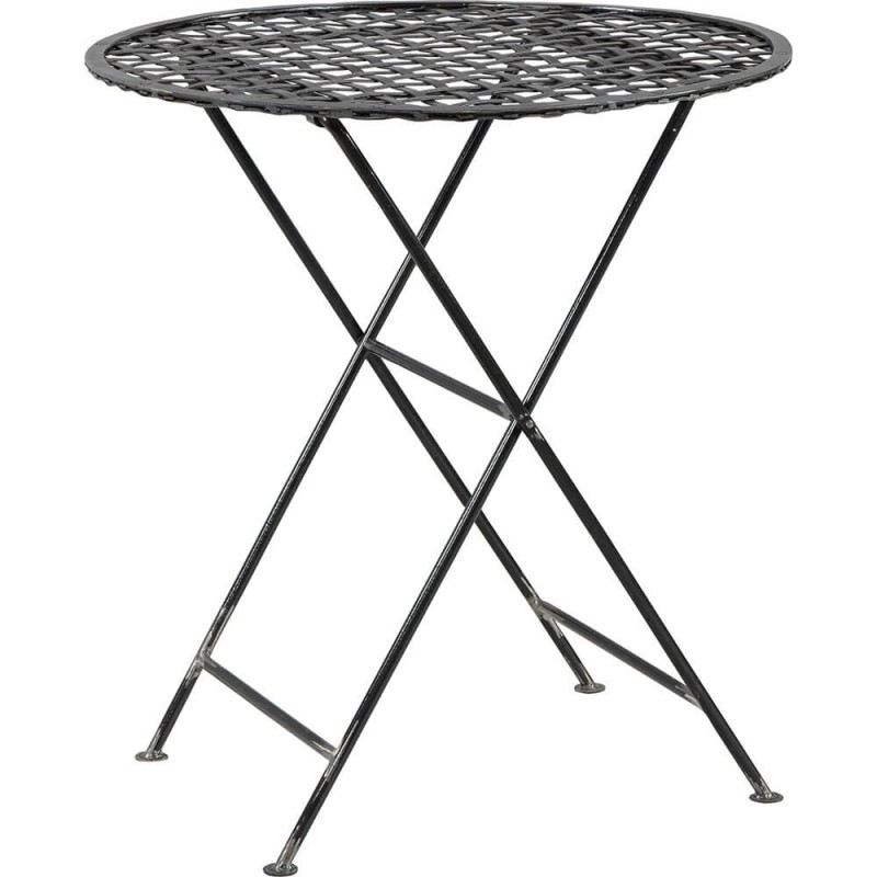 Williamsburg μεταλλικό στρογγυλό τραπέζι bistro σε μαύρη απόχρωση 70x75 εκ