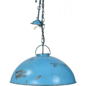 Thormann μεταλλικό φωτιστικό οροφής σε γαλάζιο αντικέ χρώμα 52x30 εκ