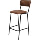 Καρέκλα για μπαρ με καπιτονέ δερμάτινο κάθισμα 50x43x105 εκ