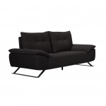 Selena διθέσιος καναπές με υφασμάτινη επένδυση σε ανθρακί απόχρωση με μεταφερόμενη πλάτη 193x99x95 εκ