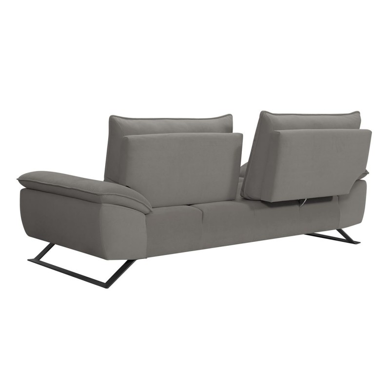 Selena τριθέσιος καναπές με υφασμάτινη επένδυση σε γκρι απόχρωση με μεταφερόμενη πλάτη 225x99x95 εκ