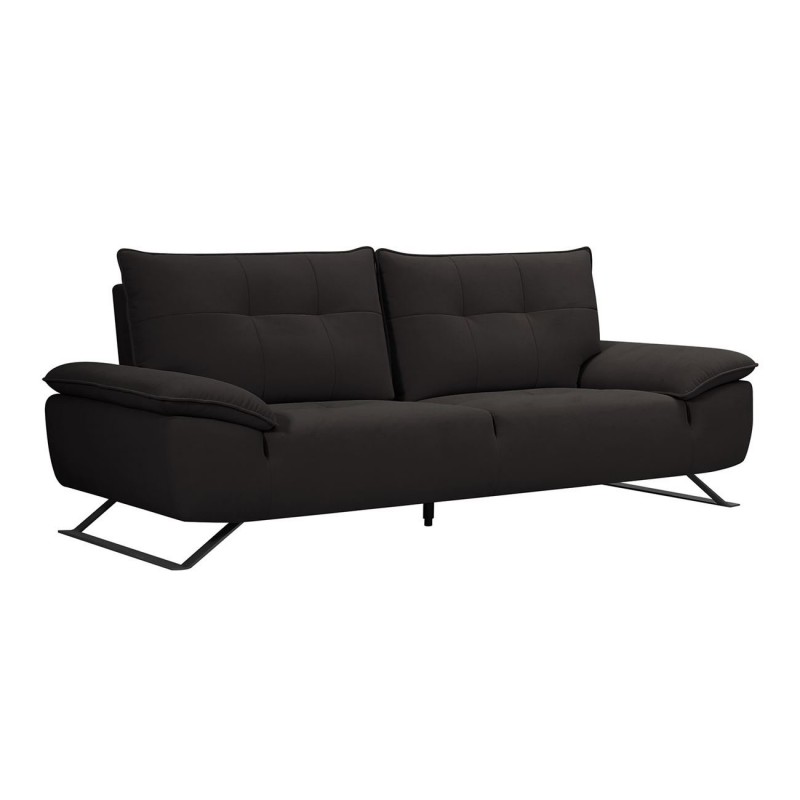 Selena τριθέσιος καναπές με υφασμάτινη επένδυση σε ανθρακί απόχρωση με μεταφερόμενη πλάτη 225x99x95 εκ