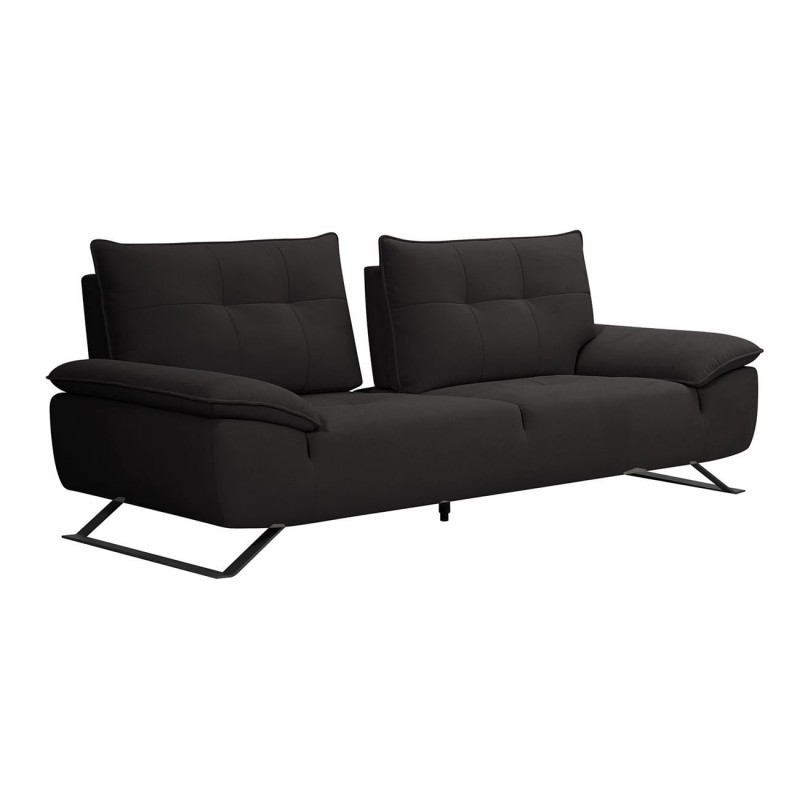 Selena τριθέσιος καναπές με υφασμάτινη επένδυση σε ανθρακί απόχρωση με μεταφερόμενη πλάτη 225x99x95 εκ