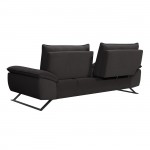 Selena τριθέσιος καναπές με υφασμάτινη επένδυση σε ανθρακί απόχρωση με μεταφερόμενη πλάτη 225x99x95 εκ