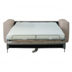 Norris τριθέσιος καναπές κρεβάτι με υφασμάτινη αδιάβροχη επένδυση σε μπεζ απόχρωση 209x99x70 εκ