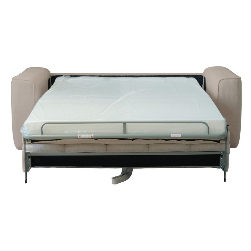 Norris τριθέσιος καναπές κρεβάτι με υφασμάτινη αδιάβροχη επένδυση σε μπεζ απόχρωση 209x99x70 εκ