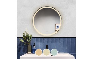 Επιτοίχιος καθρέπτης με ενσωματωμένο φωτισμό και σύστημα αφής για επιλογή απόχρωσης LED 60 εκ