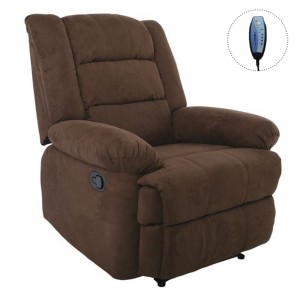 Julia πολυθρόνα relax μασάζ με υφασμάτινη επένδυση σε καφέ απόχρωση 93x90x100 εκ