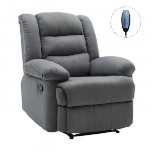 Julia πολυθρόνα relax μασάζ με υφασμάτινη επένδυση σε γκρι απόχρωση 93x90x100 εκ