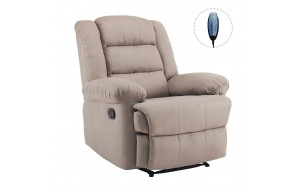 Julia πολυθρόνα relax μασάζ με υφασμάτινη επένδυση σε μπεζ απόχρωση 93x90x100 εκ