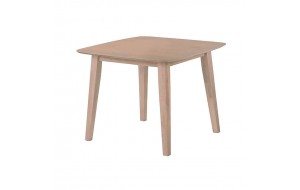 Dom τετράγωνο ξύλινο τραπέζι MDF σε φυσική απόχρωση 80x74 εκ