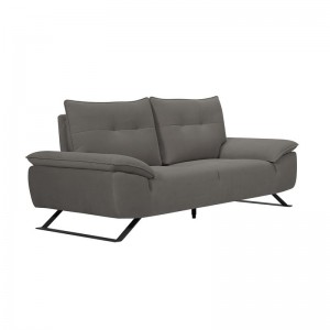 Selena διθέσιος καναπές με υφασμάτινη επένδυση σε γκρι απόχρωση με μεταφερόμενη πλάτη 193x99x95 εκ