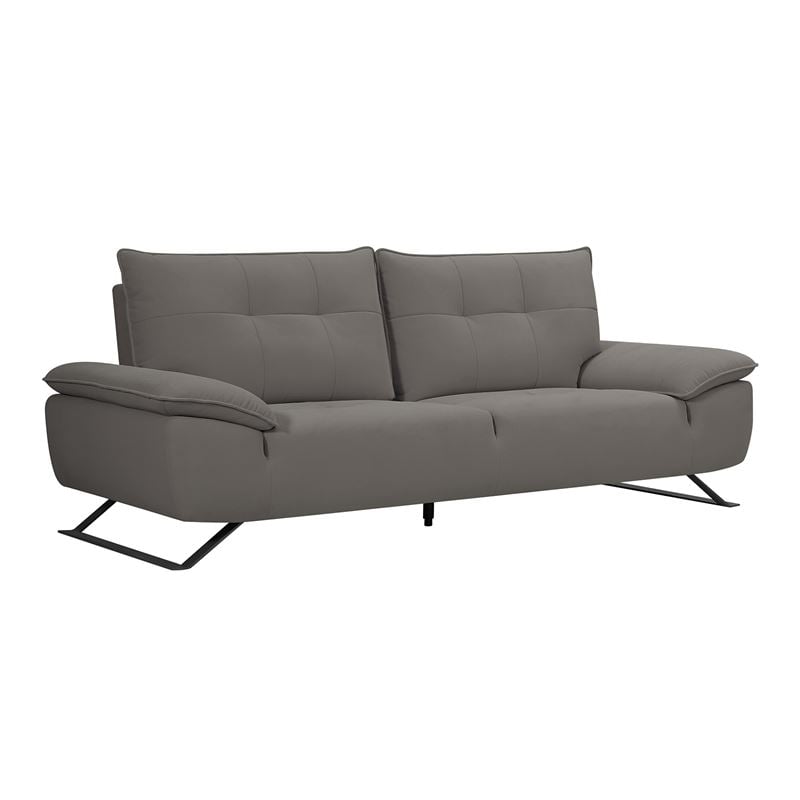 Selena τριθέσιος καναπές με υφασμάτινη επένδυση σε γκρι απόχρωση με μεταφερόμενη πλάτη 225x99x95 εκ