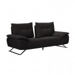 Selena διθέσιος καναπές με υφασμάτινη επένδυση σε ανθρακί απόχρωση με μεταφερόμενη πλάτη 193x99x95 εκ