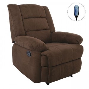 Julia πολυθρόνα relax μασάζ με υφασμάτινη επένδυση σε καφέ απόχρωση 93x90x100 εκ