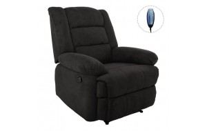 Julia πολυθρόνα relax μασάζ με υφασμάτινη επένδυση σε μαύρη απόχρωση 93x90x100 εκ