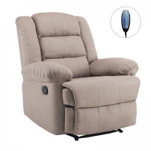 Julia πολυθρόνα relax μασάζ με υφασμάτινη επένδυση σε μπεζ απόχρωση 93x90x100 εκ