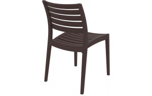 Ares στοιβαζόμενη καρέκλα πολυπροπυλενίου σε καφέ χρώμα 48x58x82 εκ