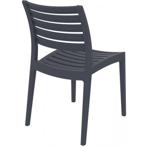 Ares στοιβαζόμενη καρέκλα πολυπροπυλενίου σε ανθρακί χρώμα 48x58x82 εκ