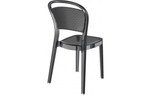 Bee στοιβαζόμενη καρέκλα από πολυκαρμπονικό σε μαύρο χρώμα 46x54x87 εκ