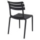 Helen στοιβαζόμενη καρέκλα πολυπροπυλενίου σε μαύρο χρώμα 50x59x84 εκ