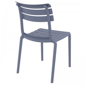 Helen στοιβαζόμενη καρέκλα πολυπροπυλενίου σε γκρι χρώμα 50x59x84 εκ