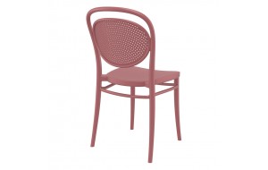 Marcel στοιβαζόμενη καρέκλα πολυπροπυλενίου σε ροζ χρώμα 45x52x85 εκ